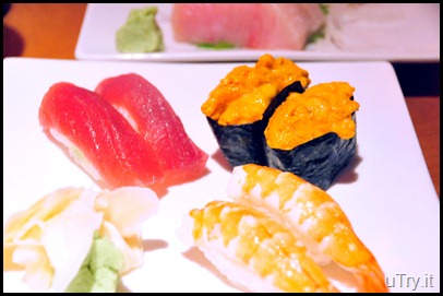 Sushi--Tuna, Uni and Ebi