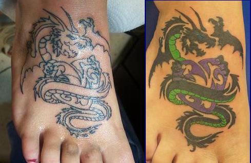 Foot Tattoos With Japanese Dragon Tattoo Picture 2