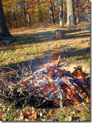 morning bonfire