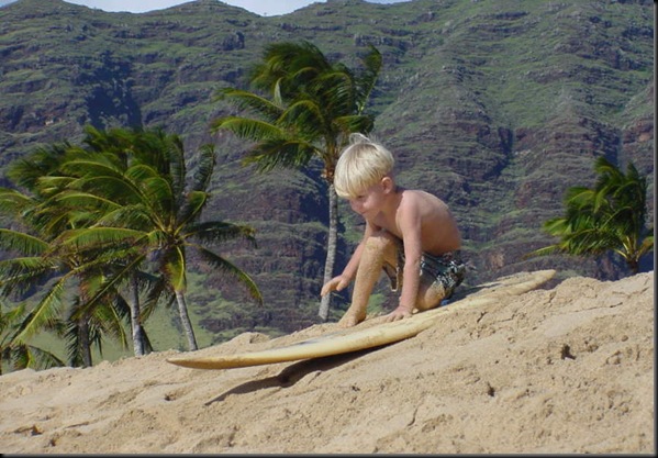 Jonas sand surfing