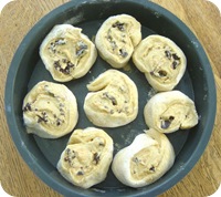 Bun dough before rising Bun dough before rising
