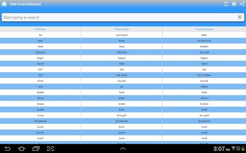 Lastest English Verb forms APK