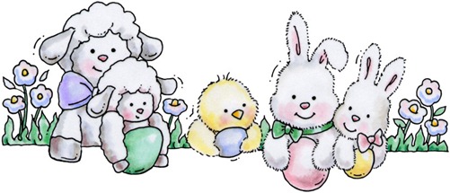 clipart imagem decoupage Easter Babies Topper