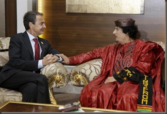 Gadafi Zapatero