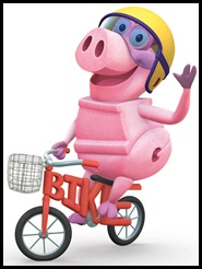 pig on bike