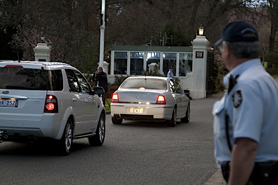 Gillard at government house