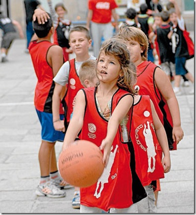 baloncesto y niños
