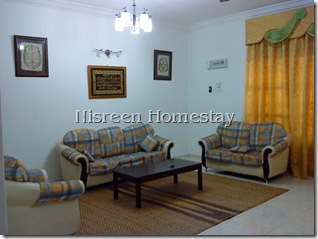 Homestay Nisreen Ayer Keroh Melaka Ruang Tamu Bawah