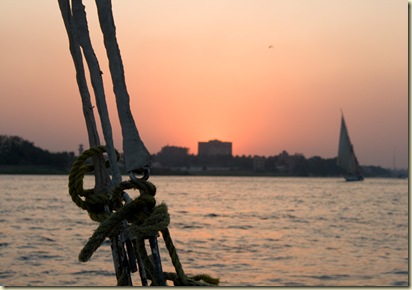 Sunset felucca ride on the Nile