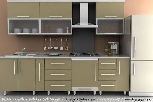 Desain Furniture Kitchen Set Mungil Pada Ruangan Yang Kecil