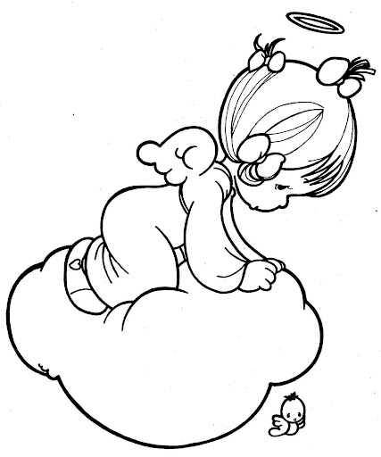 Angel Precious Moments | Coloring Pages