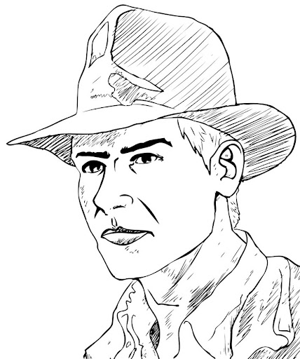 Indiana Jones para colorear