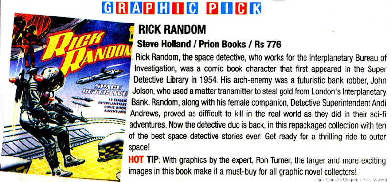Times Of India Chennai Times Page 6 17th April 2009 Rick Random Book Pic