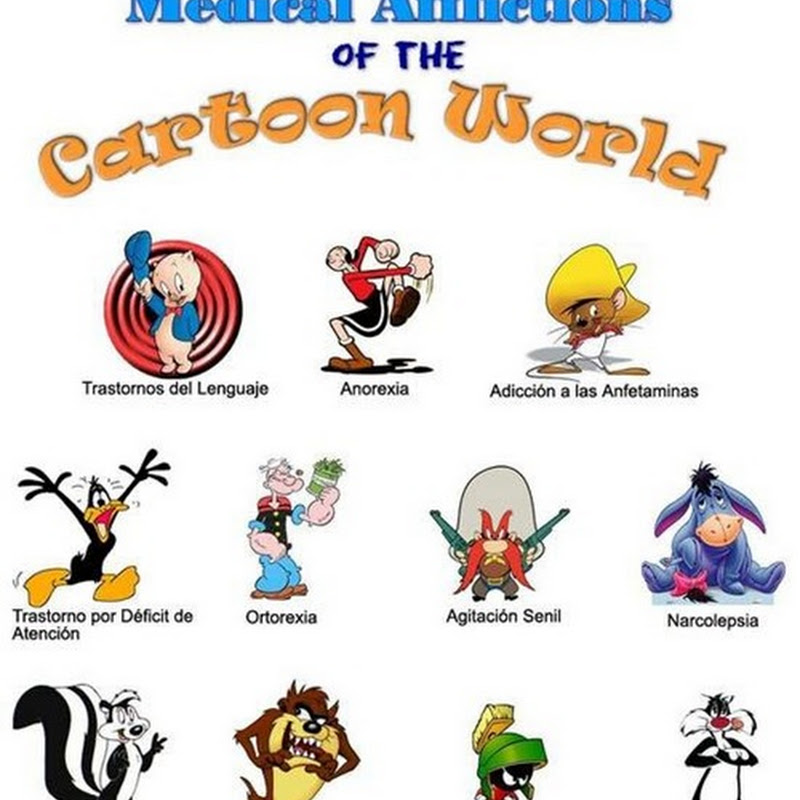 Enfermedades descritas en los personajes de dibujos animados
