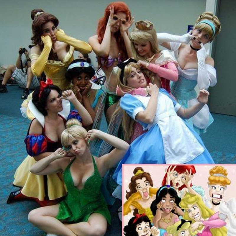 Disfraz divertido de princesas Disney