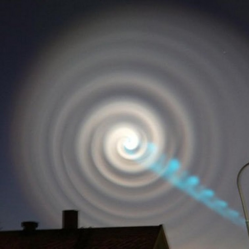 Una extraña luz en espiral en Noruega 