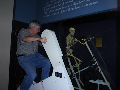 Bob gets into the act, riding in tandem with a skeletal buddy