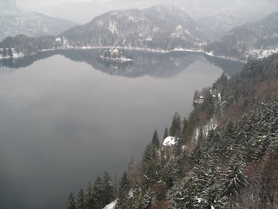 Lake Bled with Bled Island from Bled Castle