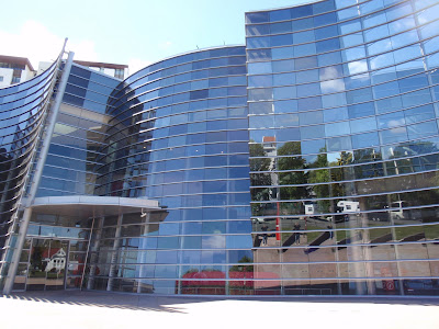 Magnificent glass façade of the Te Puna o Waiwhetu Art Gallery