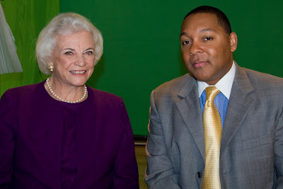 Retired Supreme Court Justice Sandra Day O'Connor and Artistic Director of Jazz at Lincoln Center Wynton Marsalis - Photo Credit_Nick Himmel for Jazz at Lincoln Center