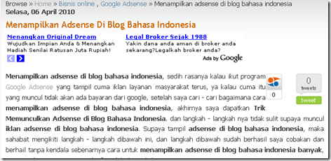 adsense di blog bahasa indonesia