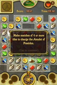 每達成四個或以上的連線就會為海神之符注入一些能量