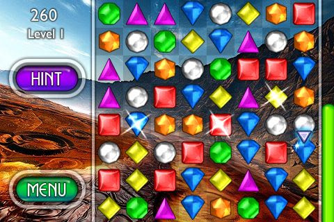 三角箭頭標記可移動的寶石位置