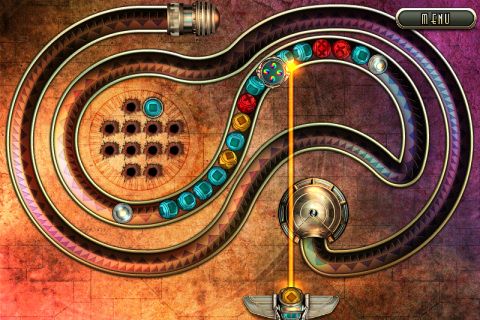 rewinder(白色螺旋球)將整列色球往回拉 rewinder(白色螺旋球)將整列色球往回拉