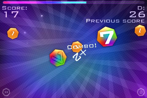 同時合成兩個以上的方塊7可以得到高分唷