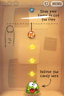 只要將手指劃過繩索就可以切斷囉