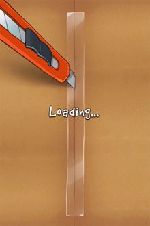 讀取畫面是用刀片割開封箱膠帶，開啟箱中的世界