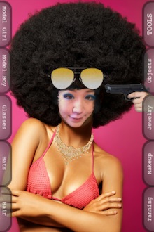 眼影跟睫毛真的很難喬，建議先對準眼頭後再調整大小與角度