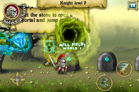 跳進綠色漩渦當中即可進入關卡！