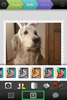 也可以將圖片著色，但此功能通常在格狀板型下才比較會使用的到