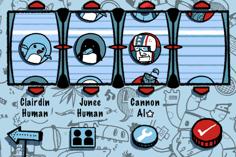 可選擇與預設的AI人物或朋友對決，最多可邀請3位朋友一起同樂喔！