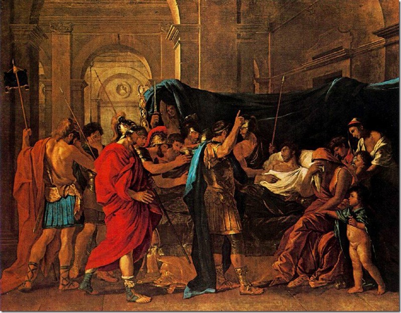 POUSSIN LA MUERTE DE GERMANICO 1629-30