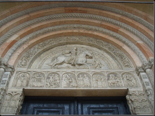 św. jerzy z portalu katedry w ferrarze