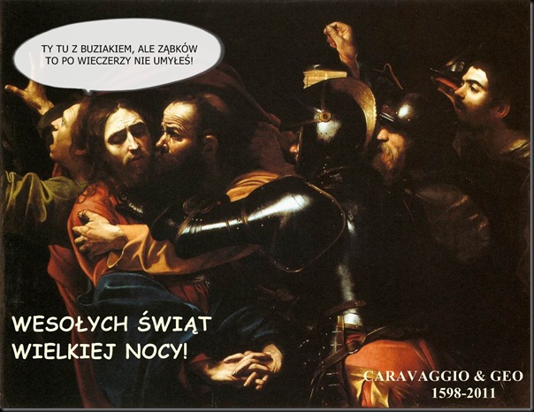 caravaggio - pojmanie 1598
