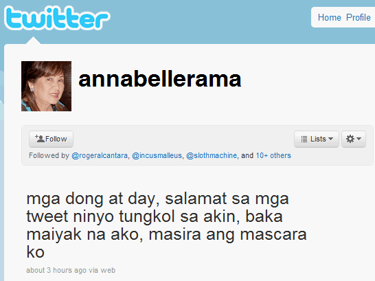 Annabelle Rama on Twitter : Proves She Types Her Own Tweets, Poses