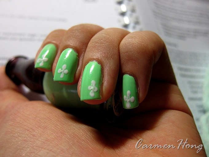 7. Dandelion Flower Nail Art with Toothpick - wide 6