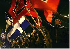 Greek Neo-nazis gather in central Athens 27 January 2007 (getty images)
