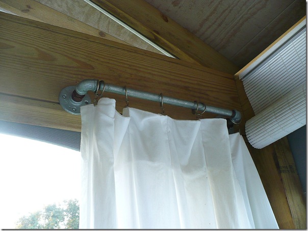 plumbing pipe curtain rod