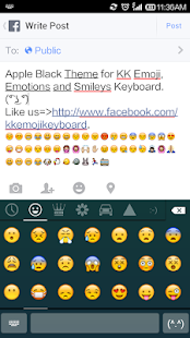 Smart Black Keyboard - Emoji