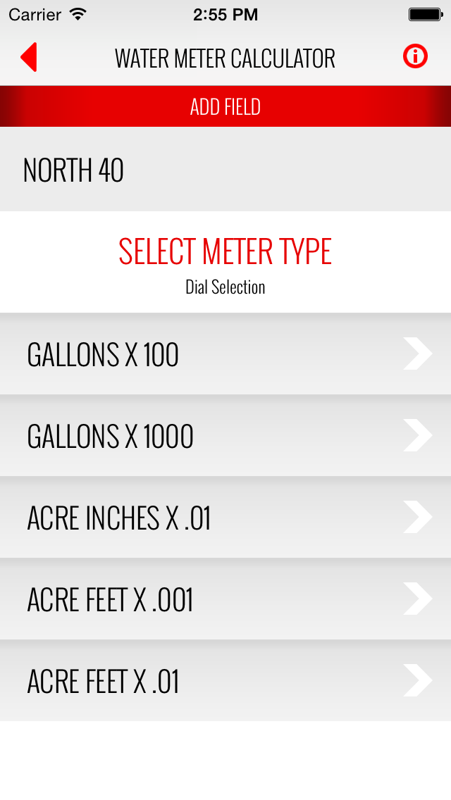 Water Meter Calculator Screen 3