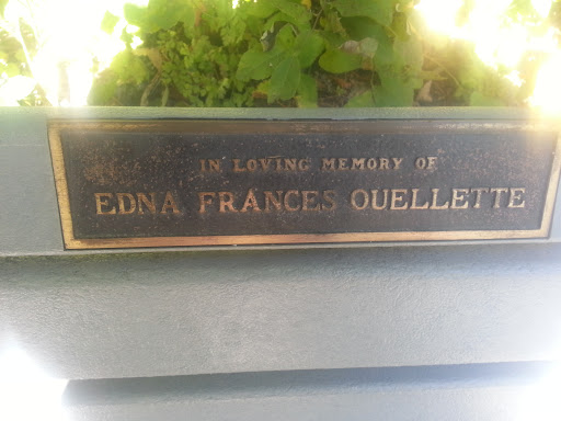 Edna Frances Oulette Memorial Bench 