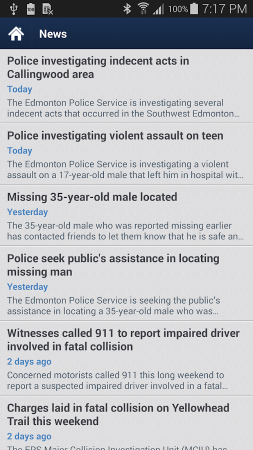    Edmonton Police Service Mobile- screenshot  