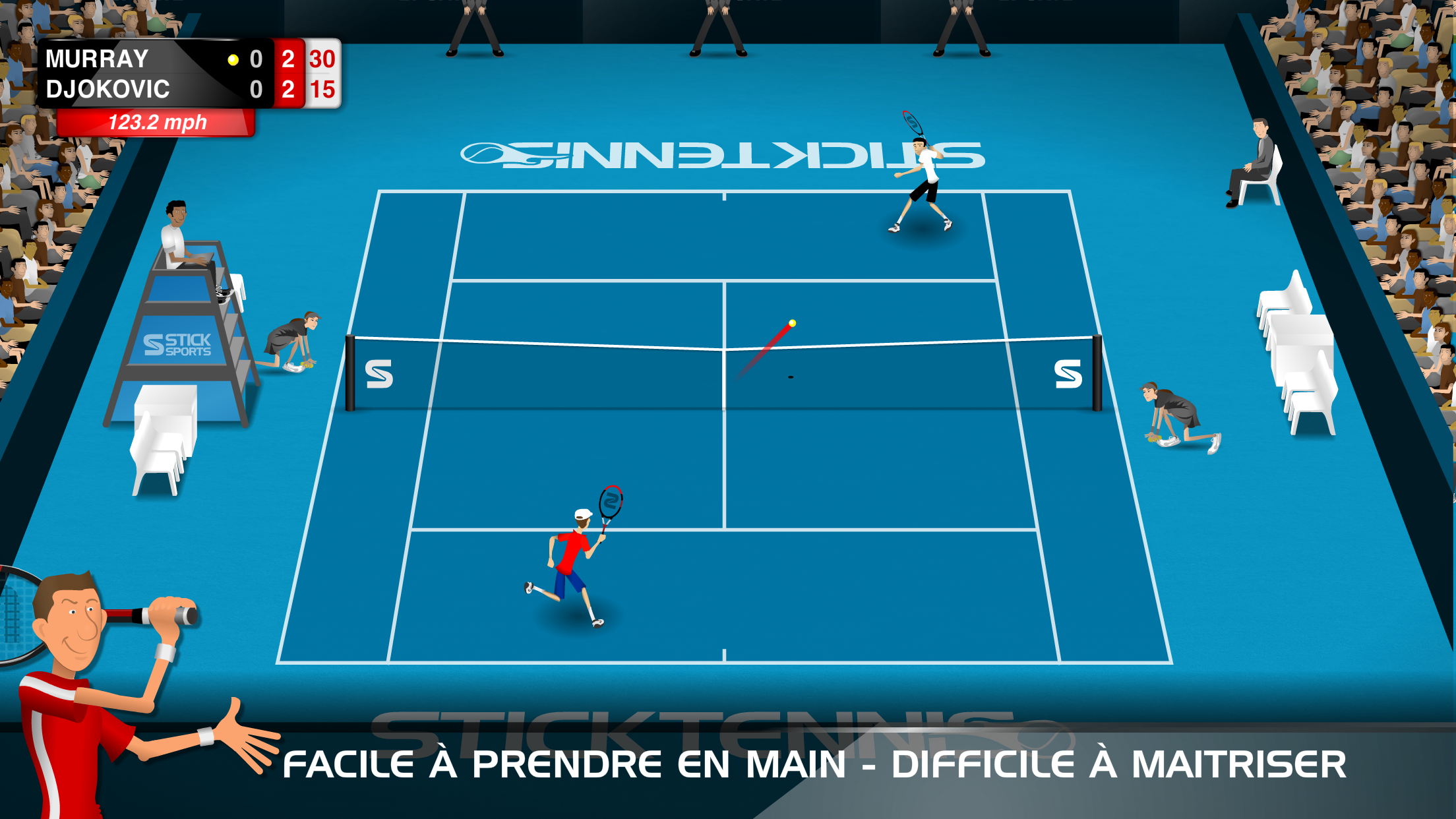 Android application Stick Tennis screenshort