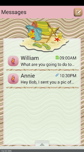 BeachLover GO SMS THEME