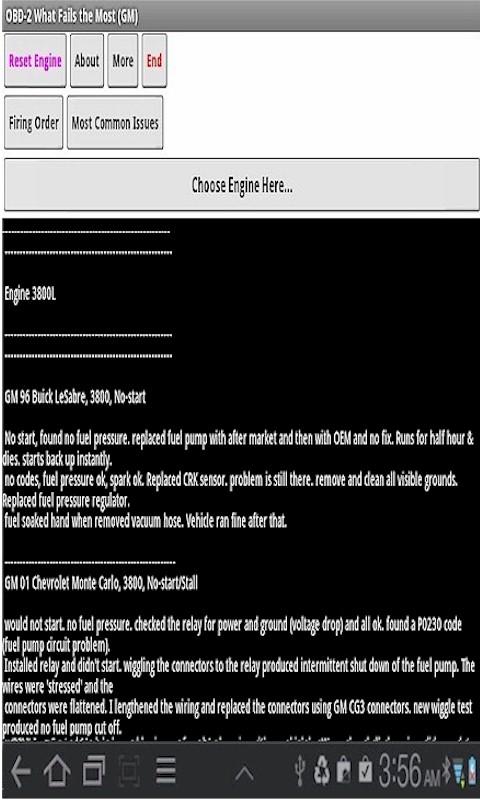 OBD2 What Fails Most (GM) Screen 3