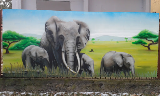 Rybnik - Mural Słonie